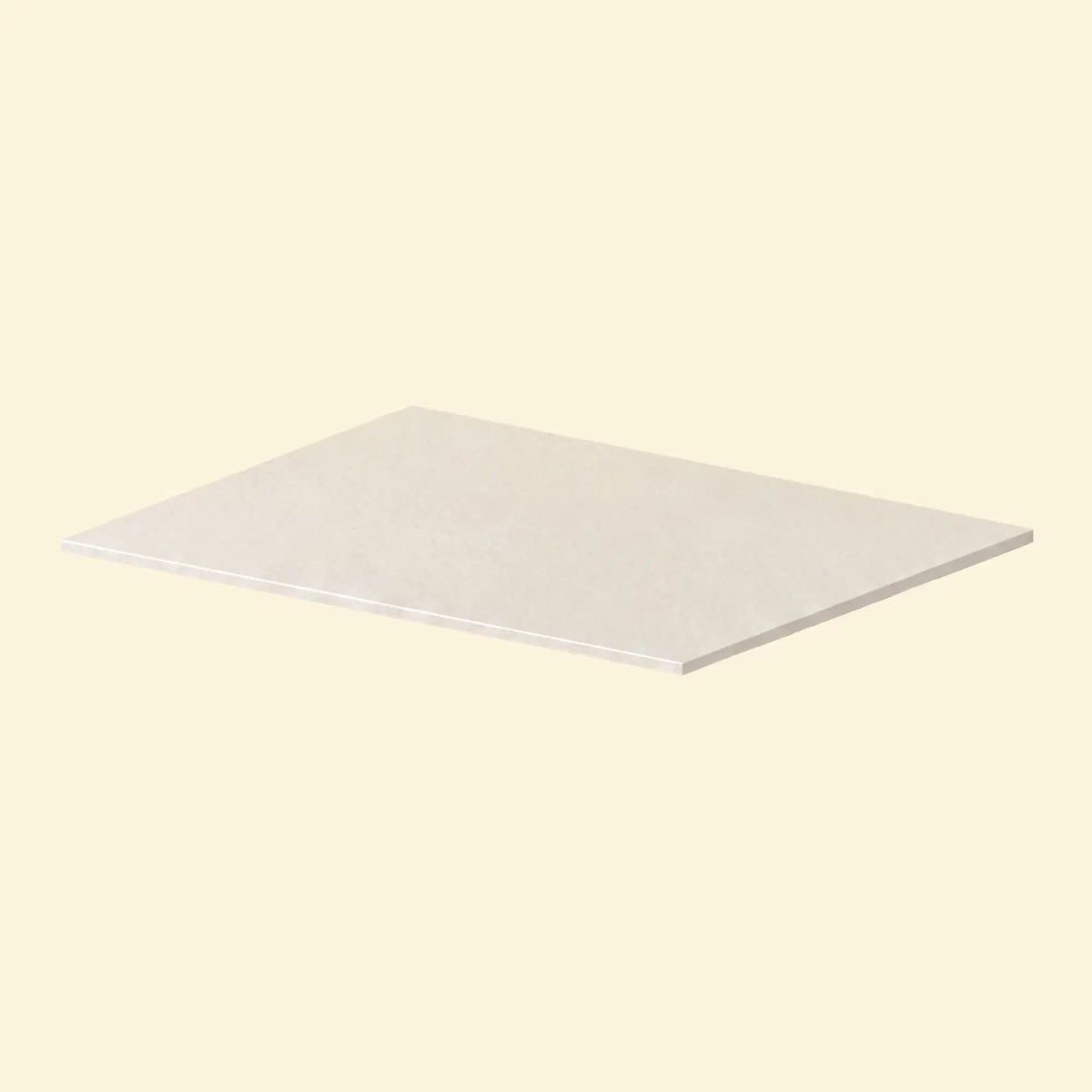Plan de travail classique en céramique blanc pour cuisine extérieure Pilotis Vivaplancha.
::visuel:creme