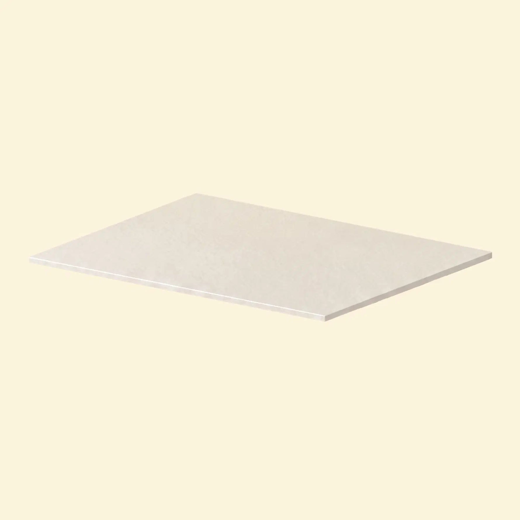 Plan de travail classique en céramique blanc pour cuisine extérieure Pilotis Vivaplancha.
::visuel:creme