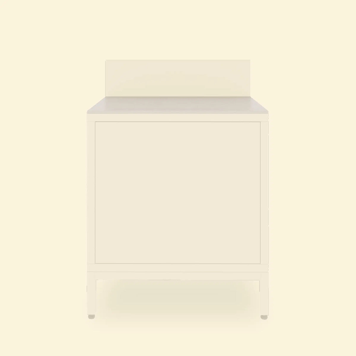 Module Pilotis avec plan de travail classique en céramique blanc.
::visuel:creme