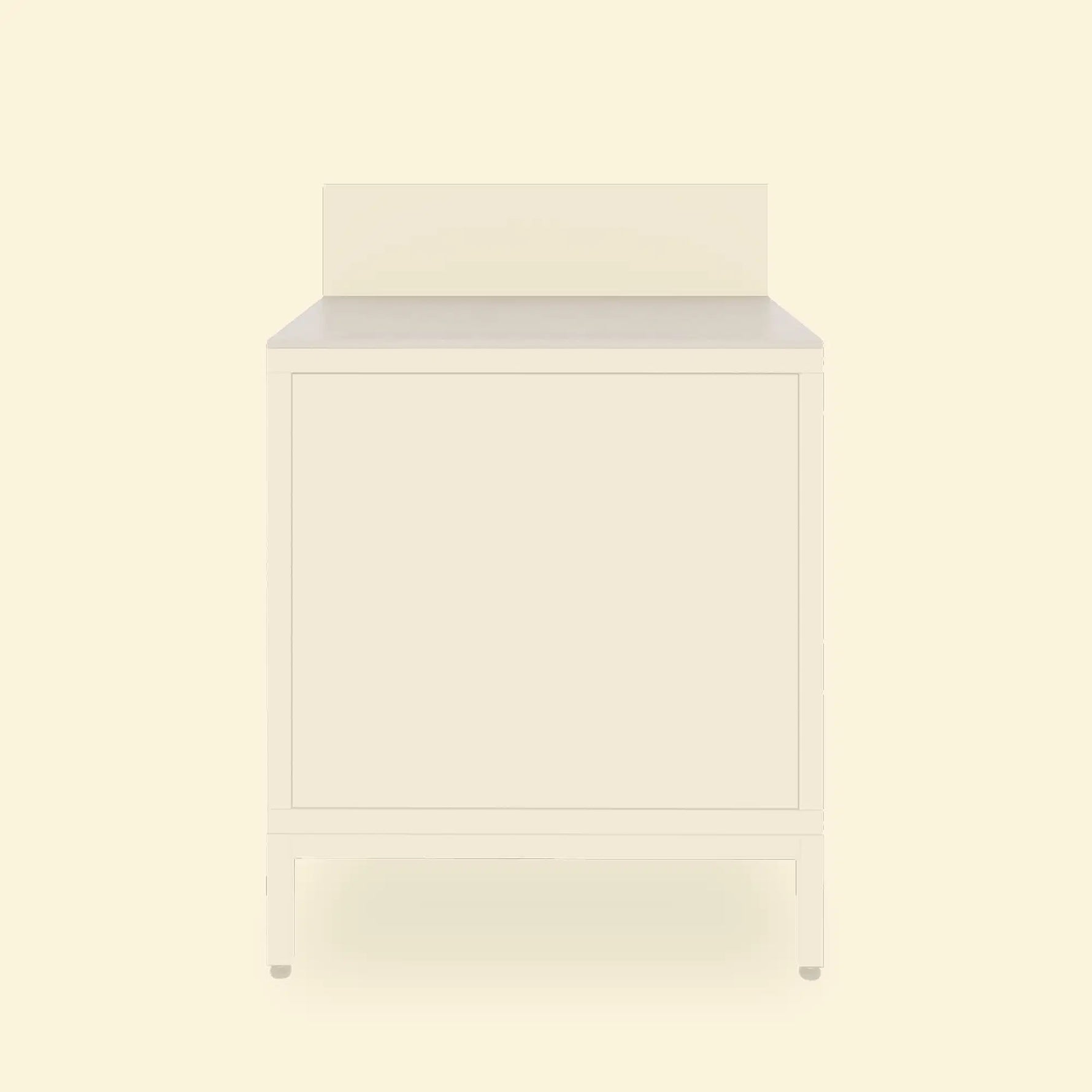 Module Pilotis avec plan de travail classique en céramique blanc.
::visuel:creme