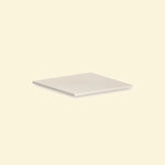 Plan de travail d'angle en céramique blanc pour cuisine extérieure Pilotis Vivaplancha.
::visuel:creme